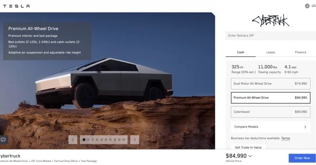 Tesla's Cybertruck sales still unimpressive despite cheaper model
